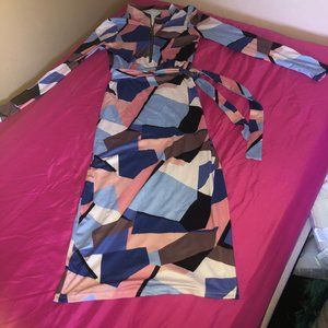 Abstract Pattern Maxi Dress